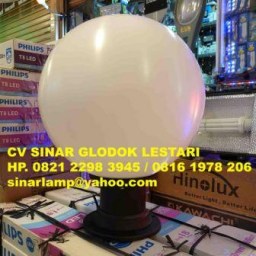 Lampu Taman Bulat Gerbang Acrylic Diameter 40cm